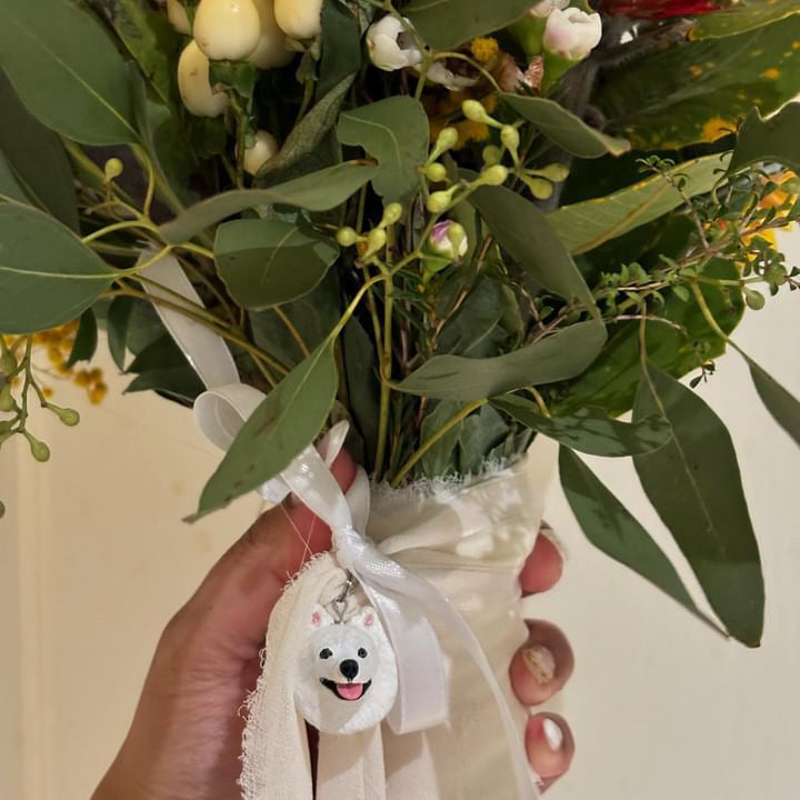 Custom pet bouquet pendant charm