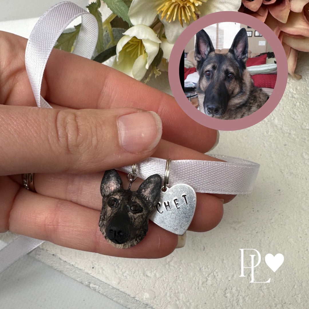 Custom pet memorial urn charm