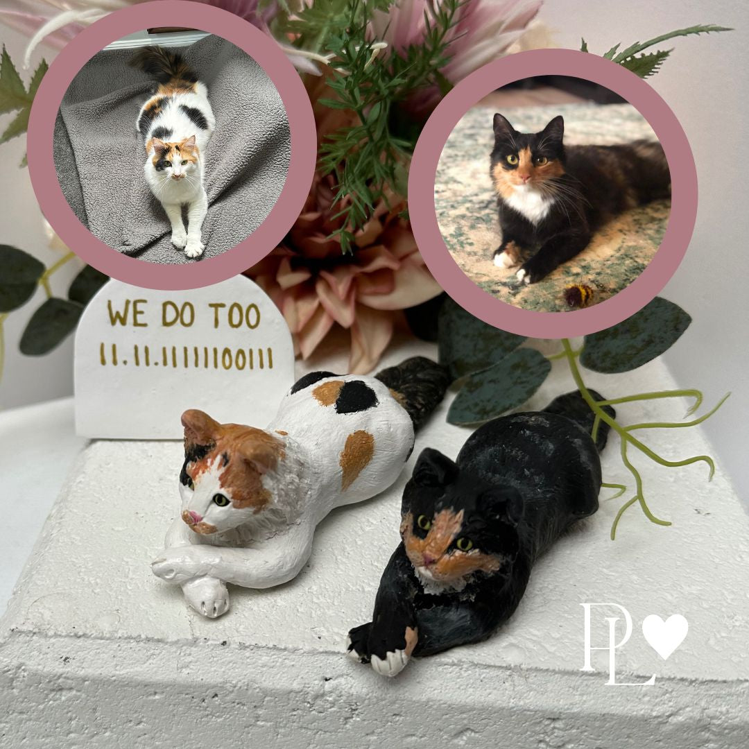 Custom pet wedding cake topper - full body