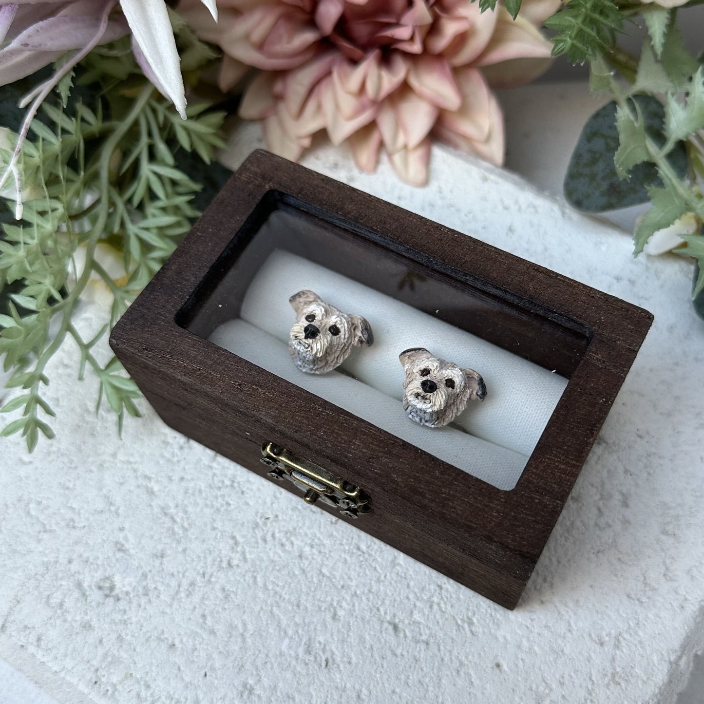Cufflinks or double ring timber gift box