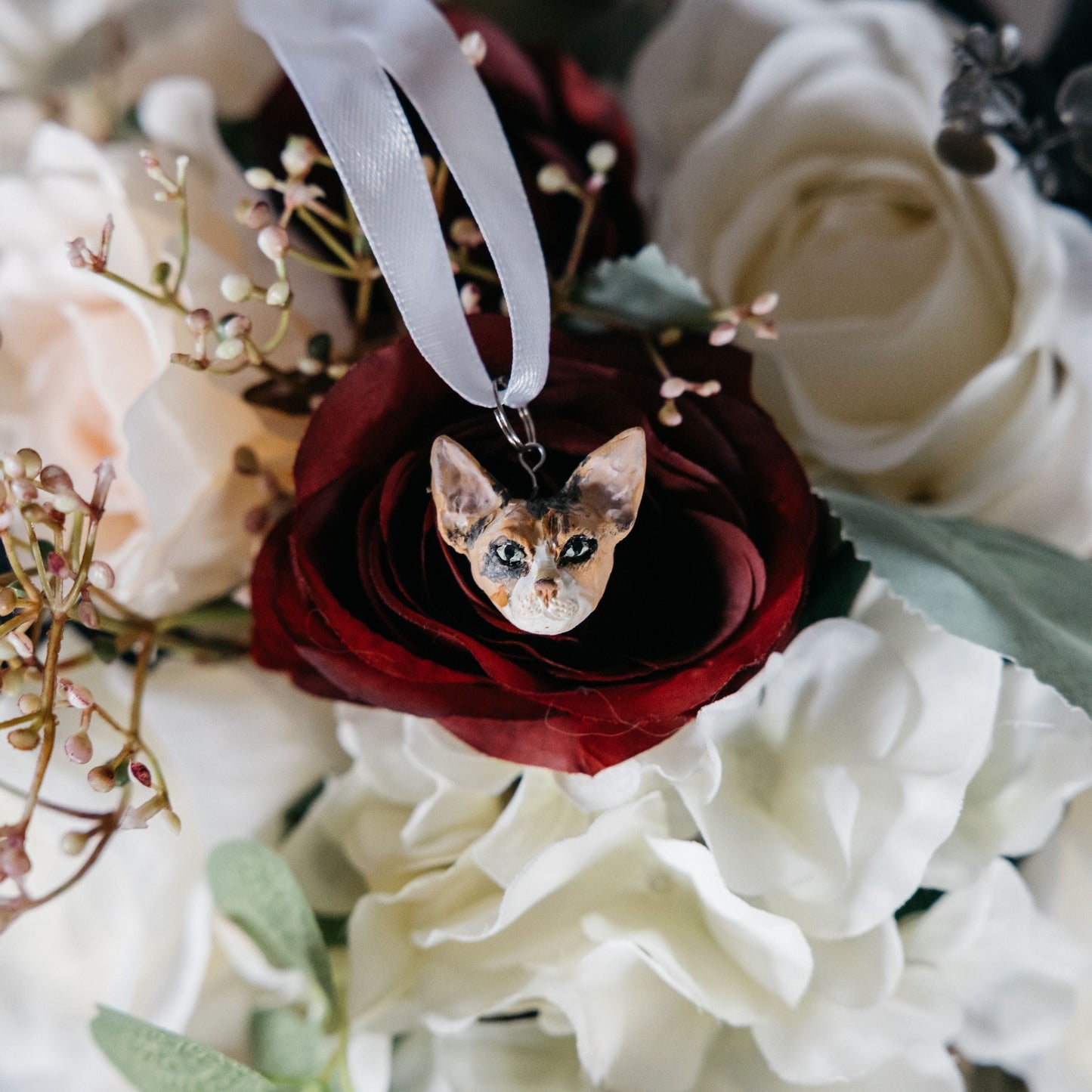 Custom pet bouquet pendant charm