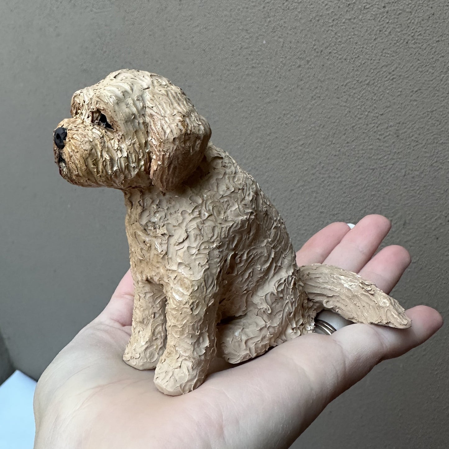 Handmade groodle custom cake topper.