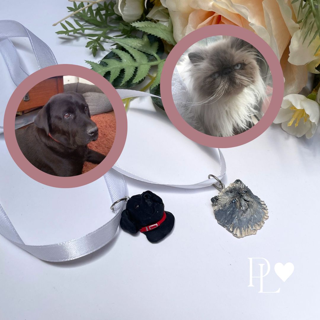Custom pet memorial urn charm