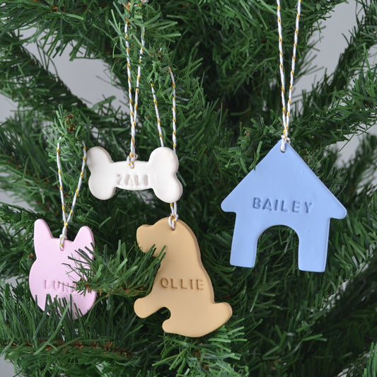 Custom pet name Christmas ornament