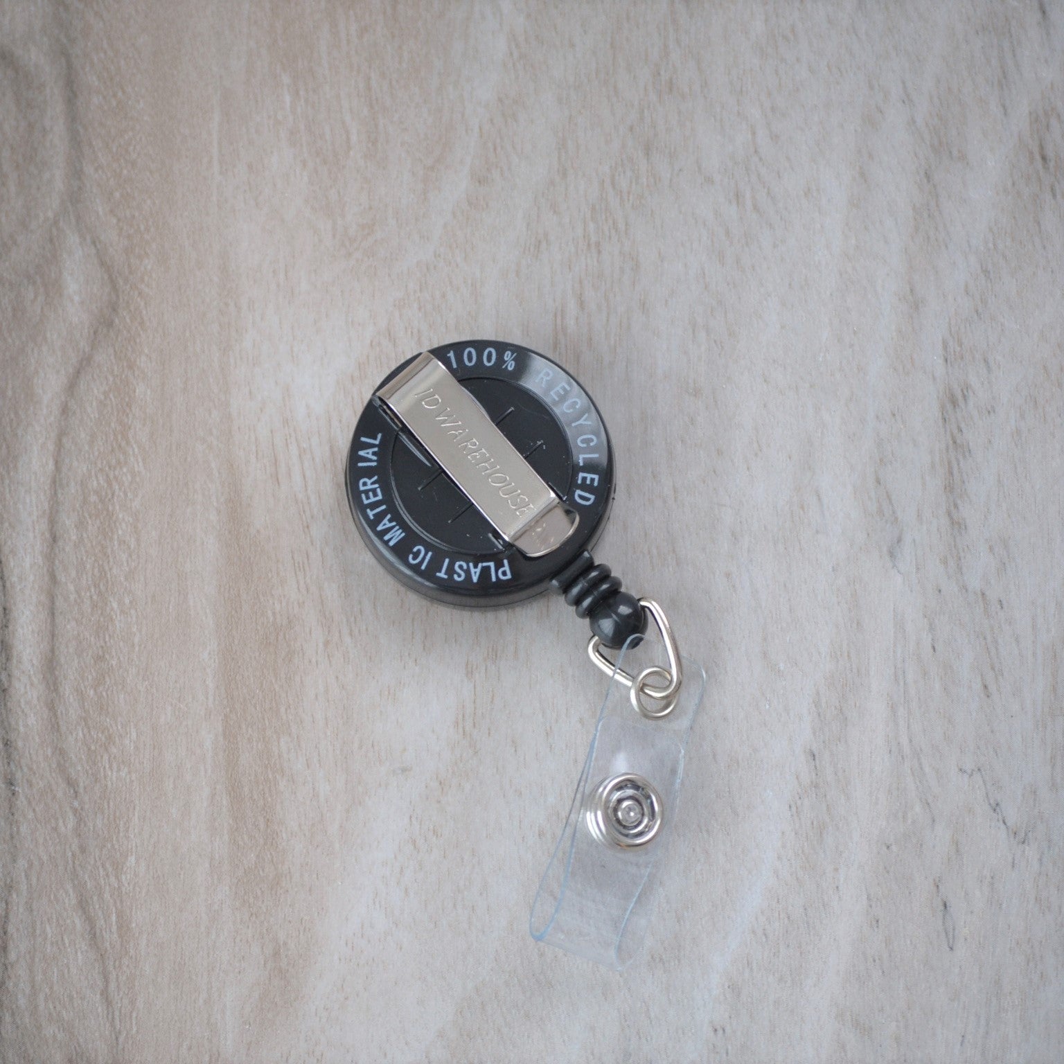 back of ID badge clip reel displayed