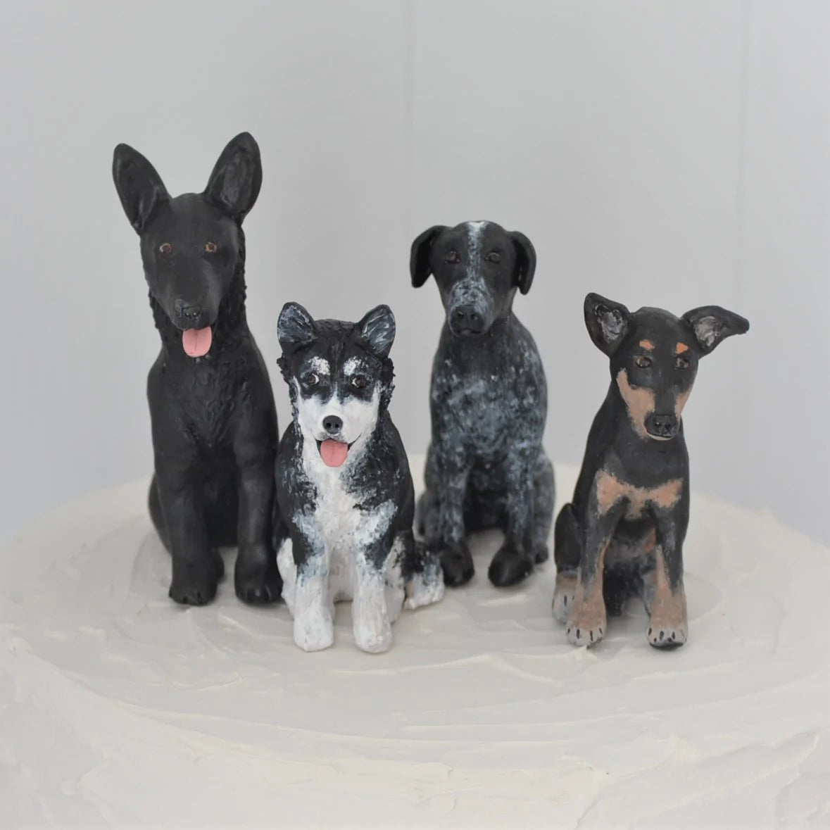 4 polymer clay custom dog cake toppers