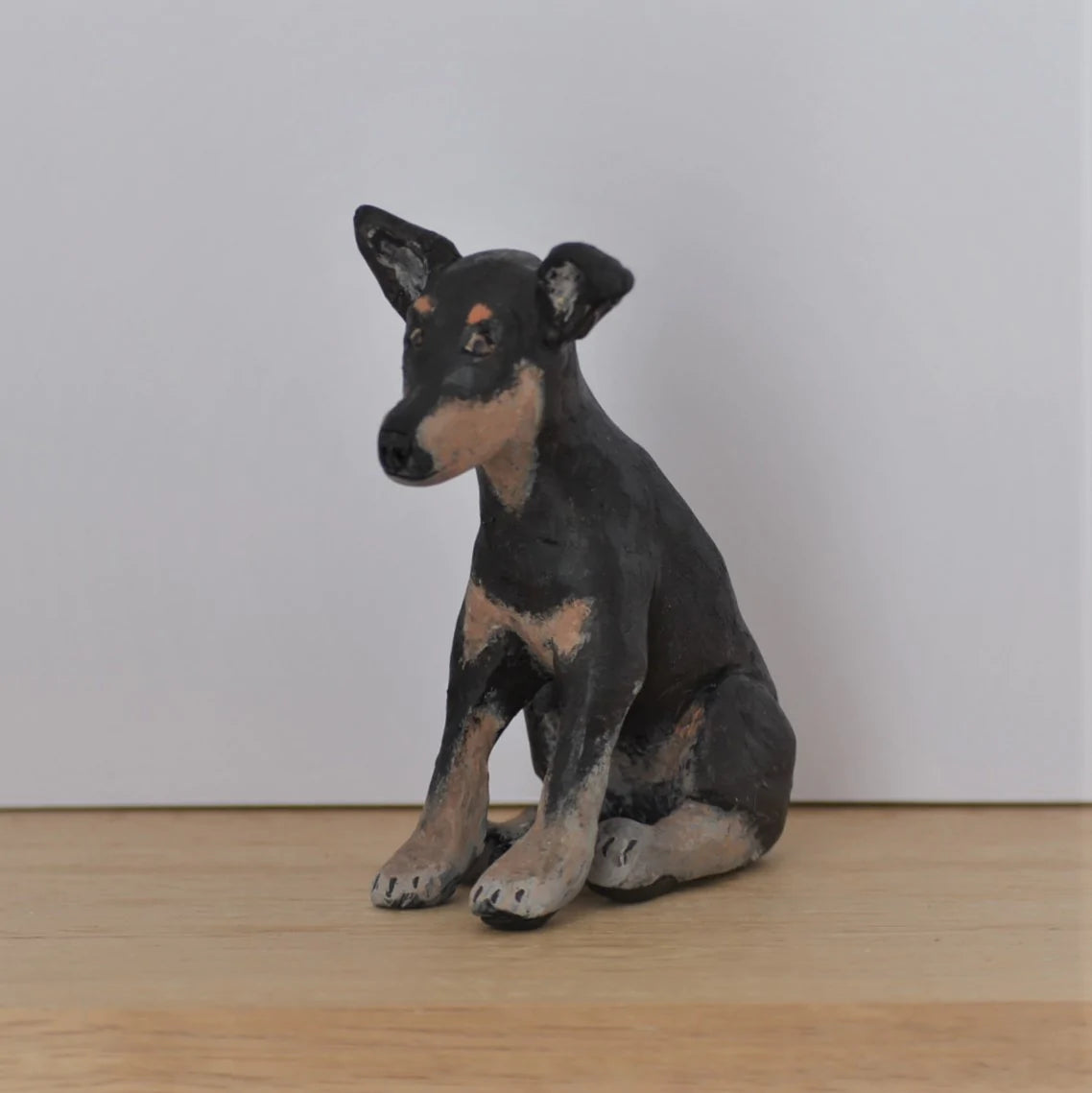 Polymer clay kelpie dog figurine