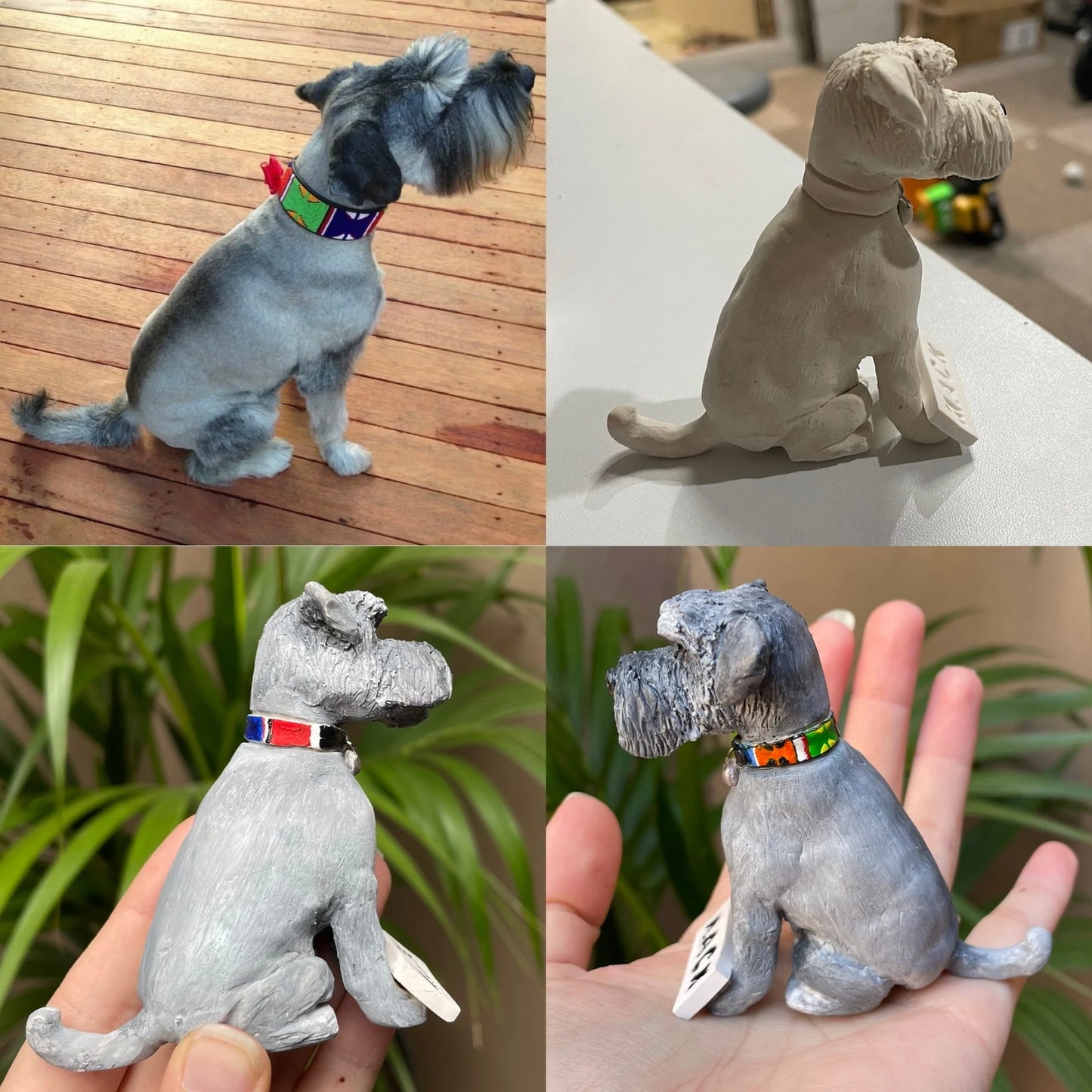Custom pet memorial figurine with optional ashes inclusion