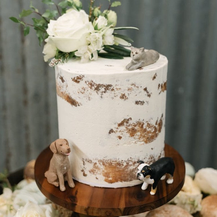 Full body vs peeking pet cake toppers