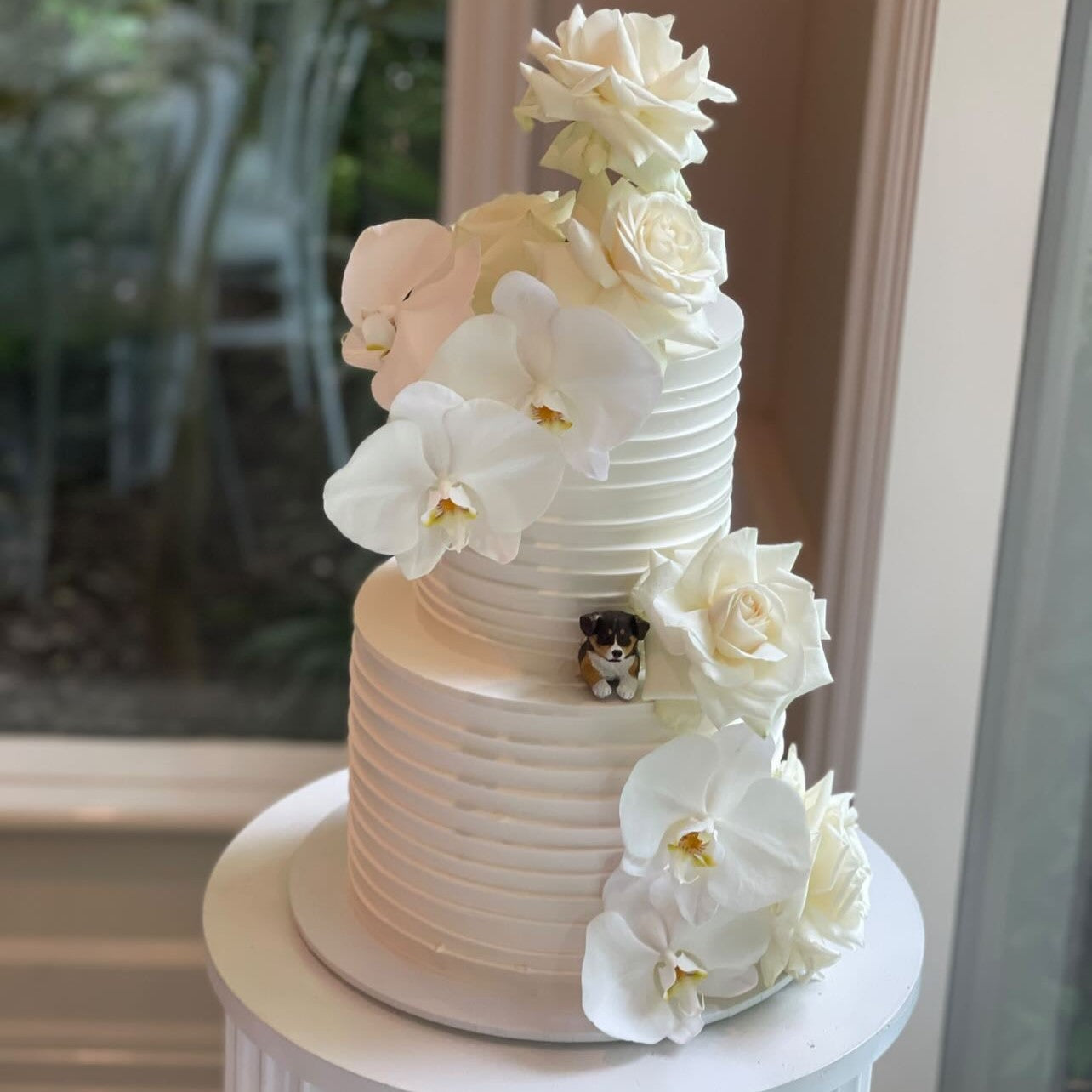 Custom pet wedding cake topper - full body