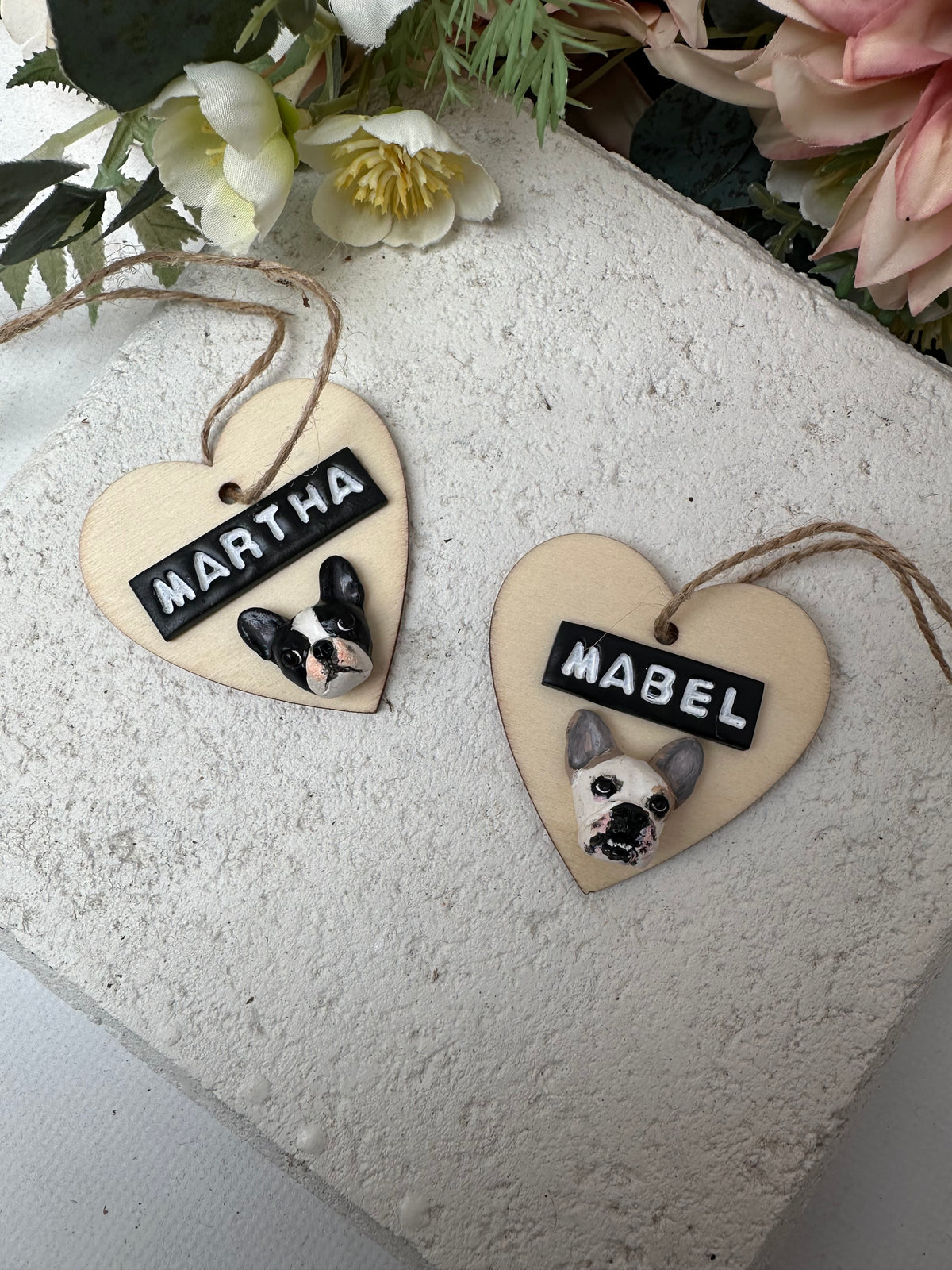 Timber heart - Custom pet face Christmas ornament
