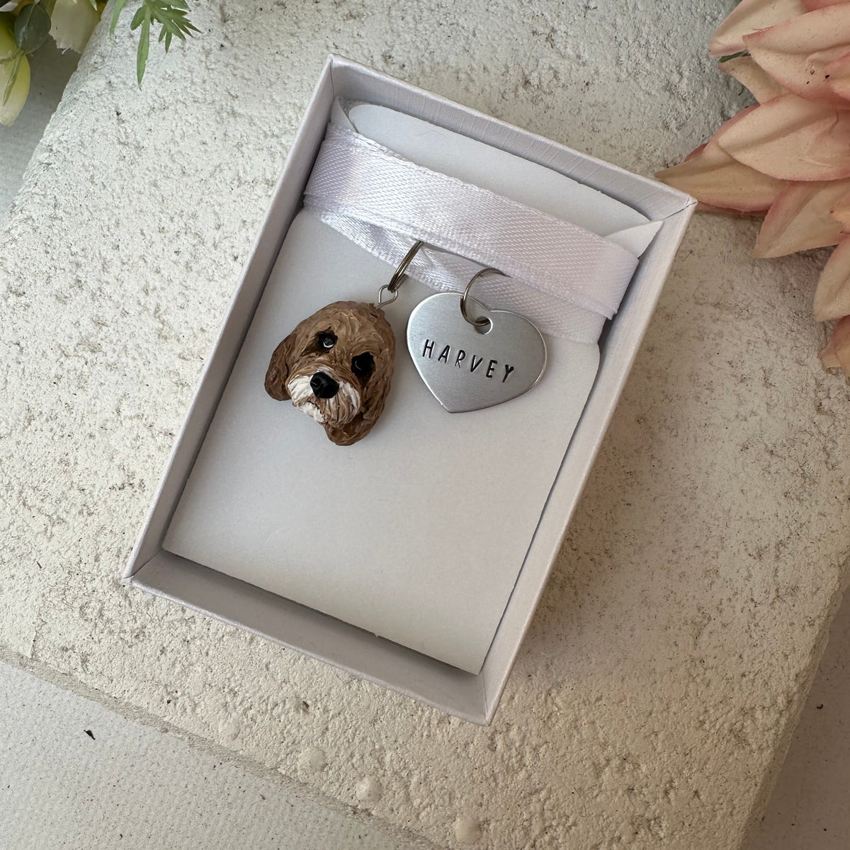 Custom pet memorial urn charm
