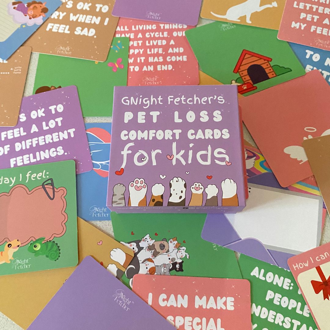 Pet Loss Comfort Cards For Kids - 51 Affirmations with Prompts