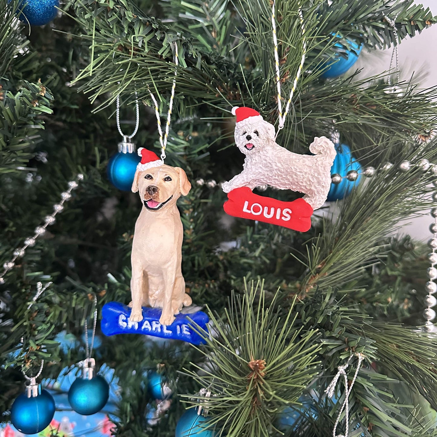 Custom pet Christmas tree ornaments- full body