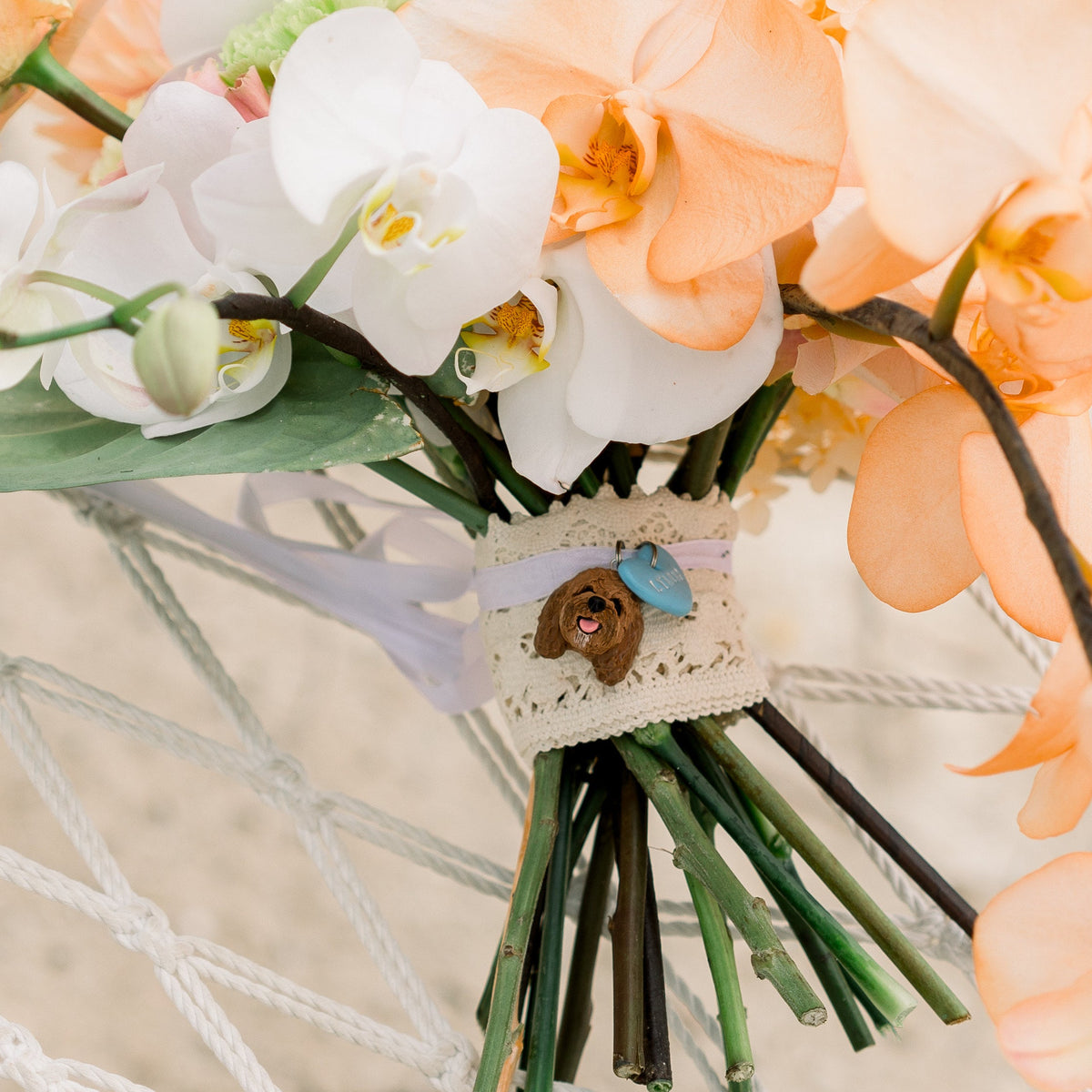 Custom pet bouquet pendant charm