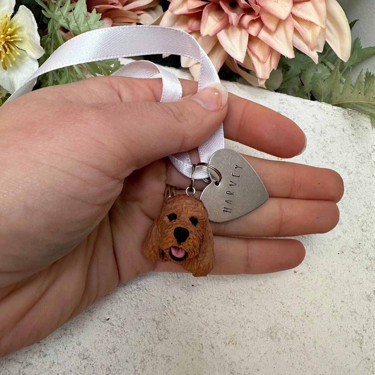 Custom pet memorial urn charm