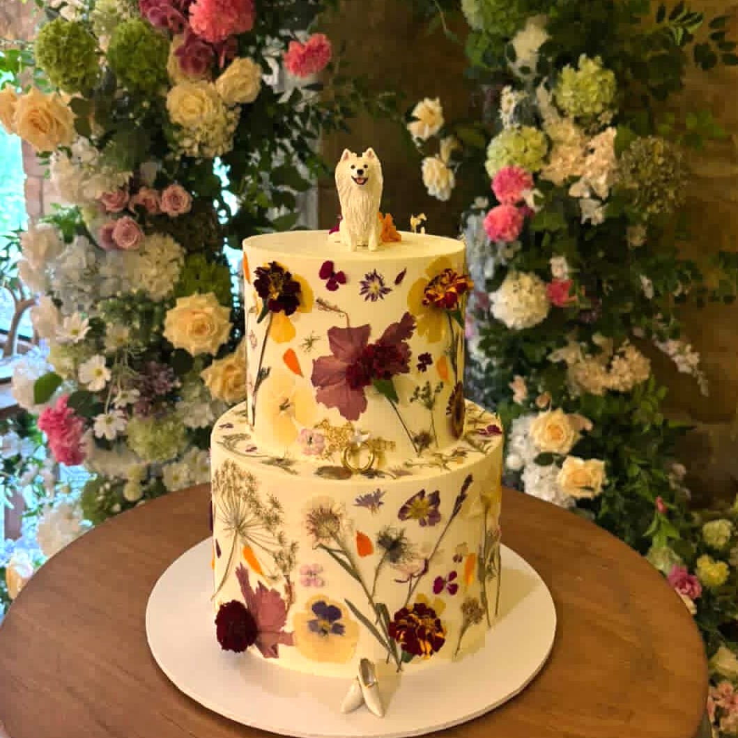 Custom pet wedding cake topper - full body