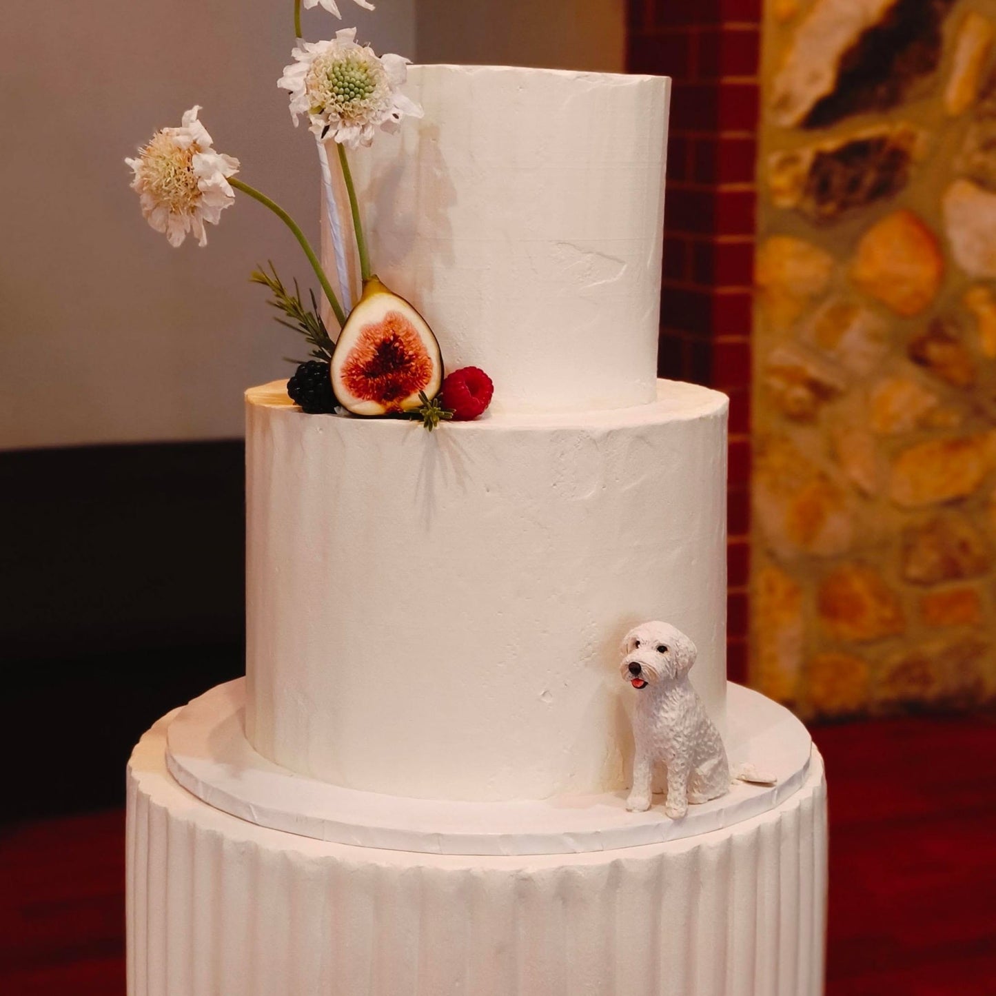 Custom pet wedding cake topper - full body