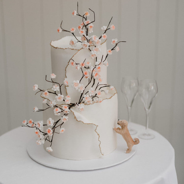 Custom pet wedding cake topper - full body