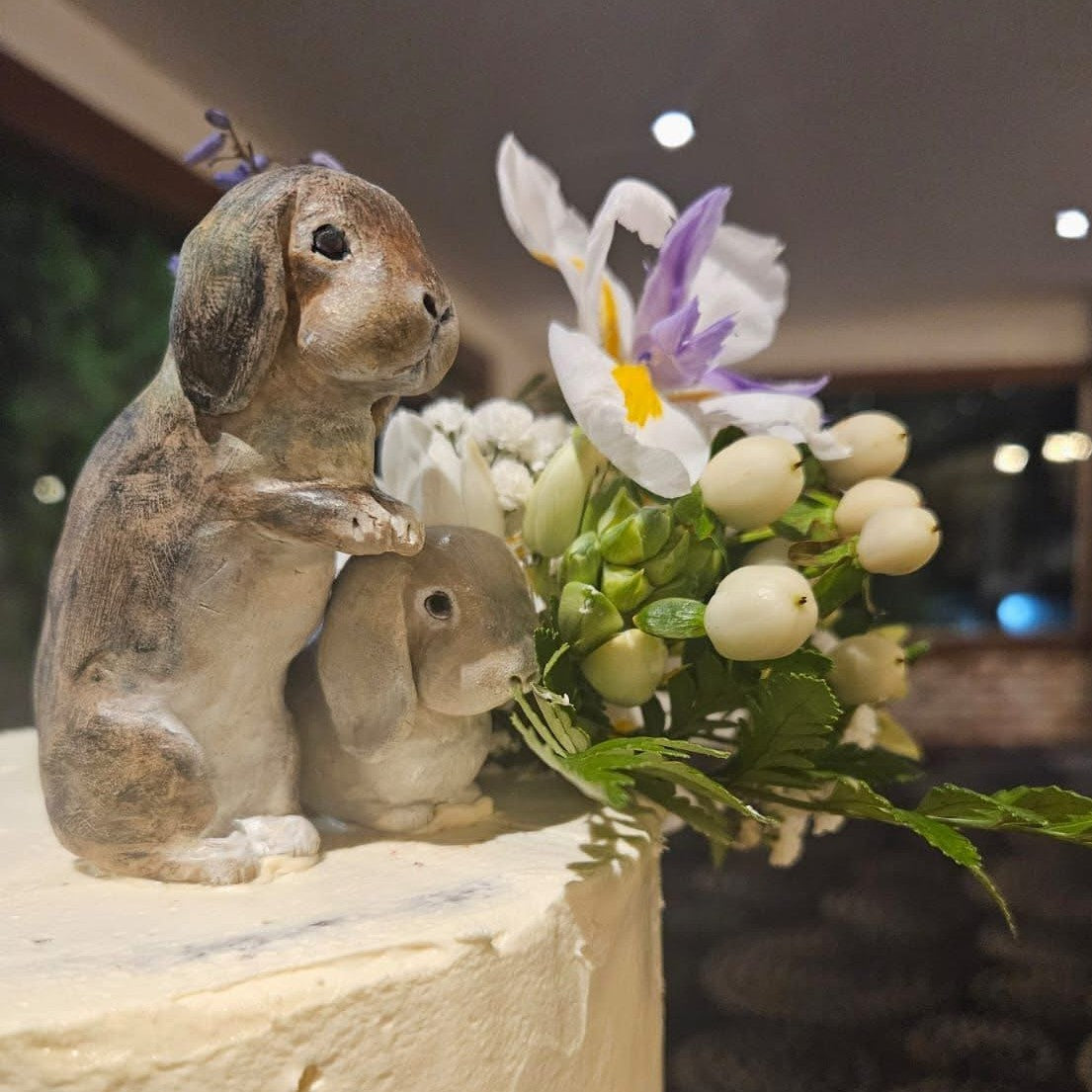 Custom pet wedding cake topper - full body