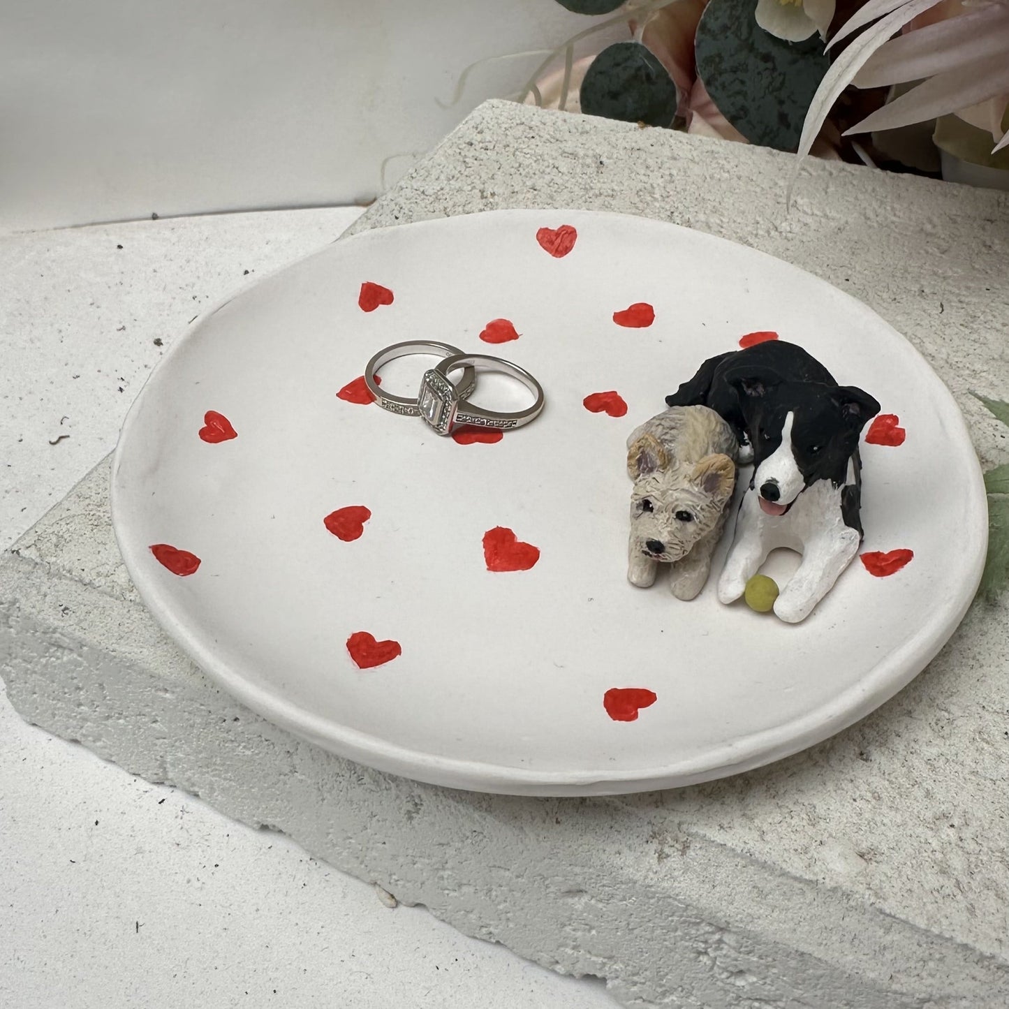 Bespoke ring dish with pets