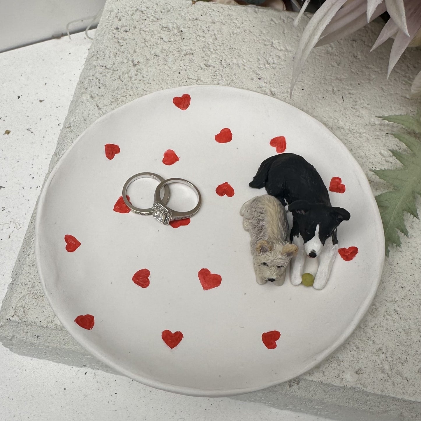 Bespoke ring dish with pets