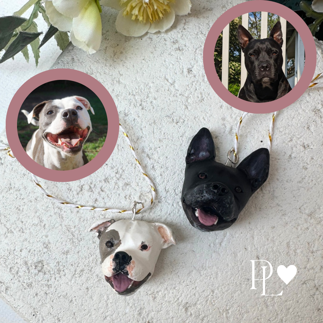 Custom pet Christmas tree ornaments- face