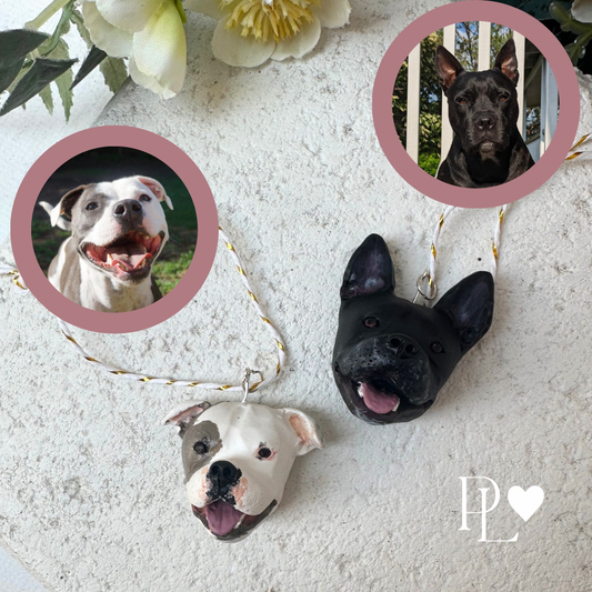 Custom pet Christmas tree ornaments- face