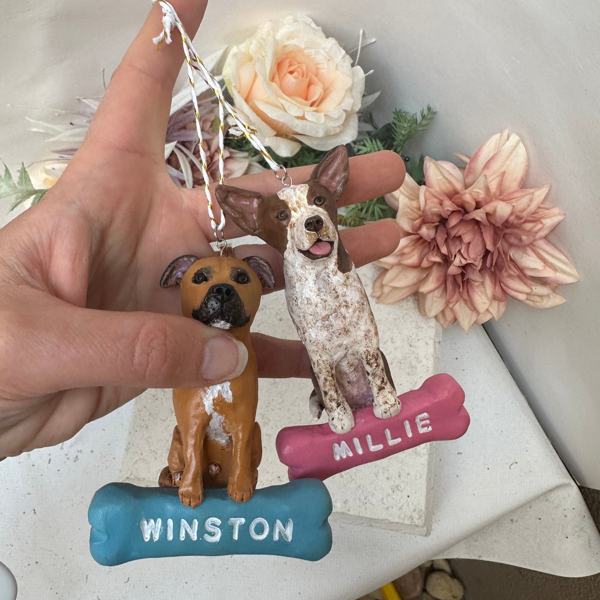 Custom pet Christmas tree ornaments- full body