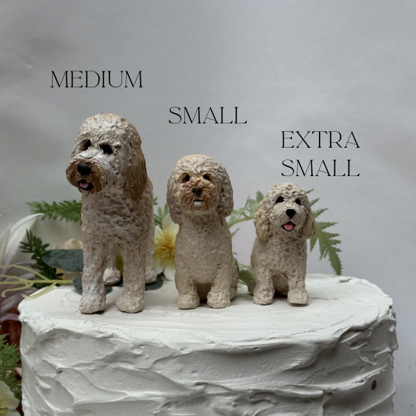 Custom pet wedding cake topper - full body