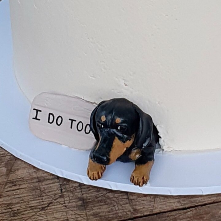 Dachshund cake topper best sale