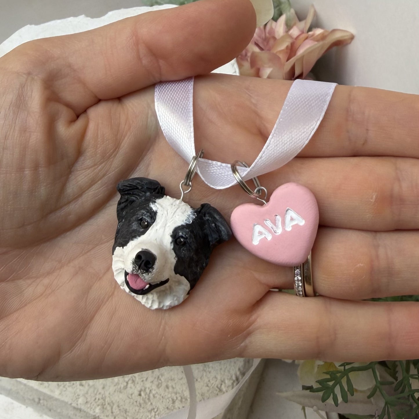Custom pet bouquet pendant charm