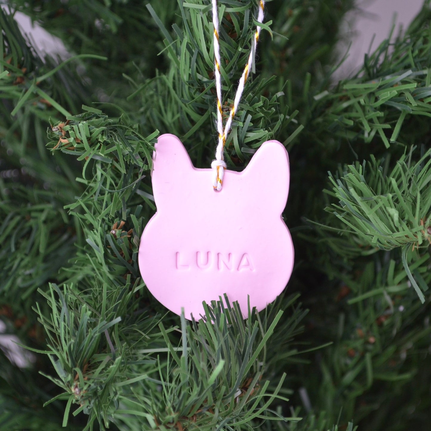 Custom pet name Christmas ornament