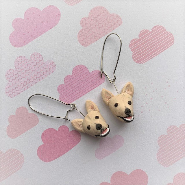 Custom Chihuahua dangle earrings