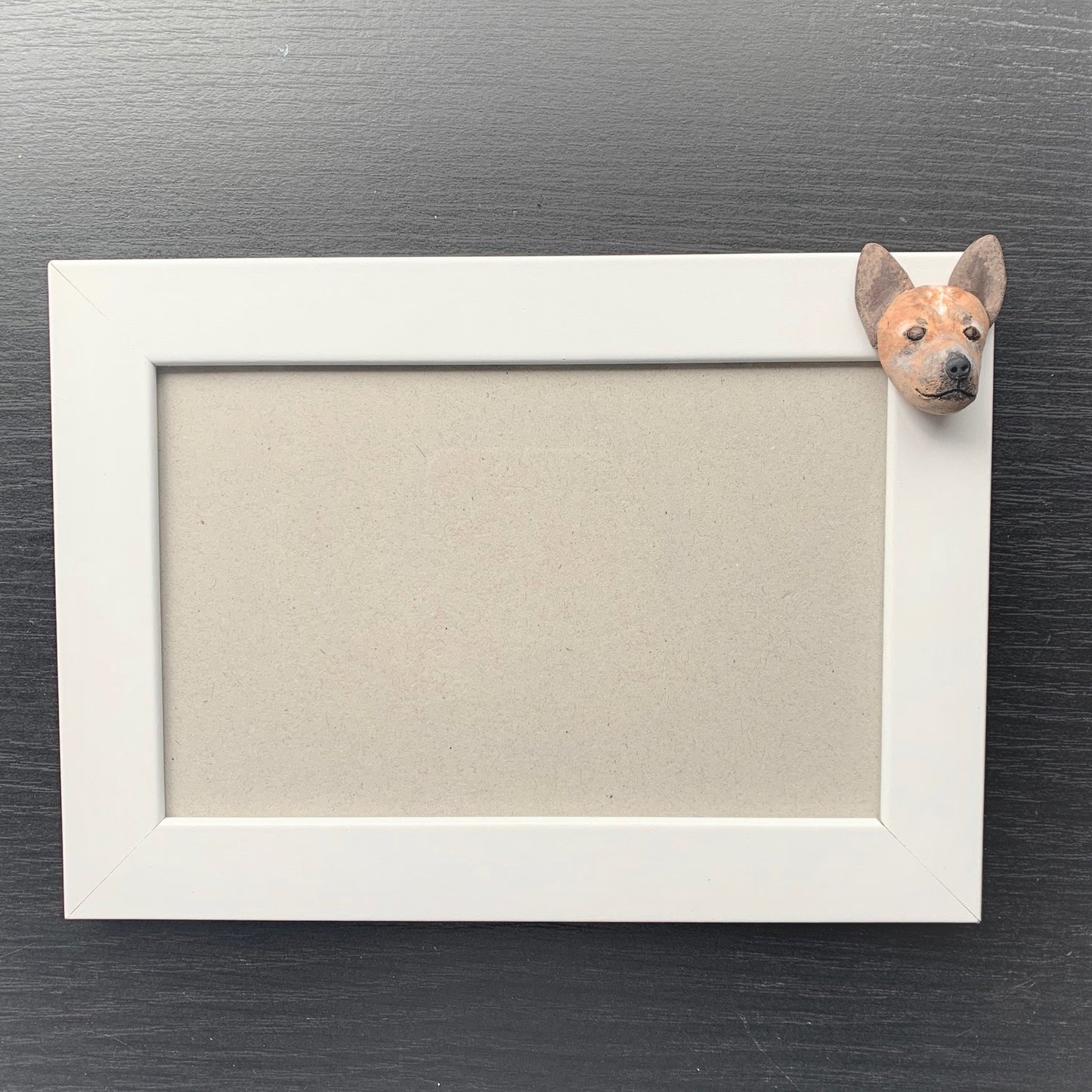 Pet memorial white coloured photo frame